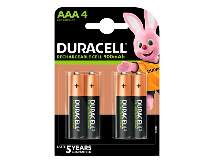 Duracell Pack de 4 Pilas AAA Recargables StayCharged 1.2V 900 mAh Duracell Pack de 4 Pilas AAA Recargables StayCharged 1.2V 900 mAh