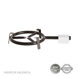 Vaello Quemador Gas Butano/Propano Ø30cm 1 Fuego Paella Negro