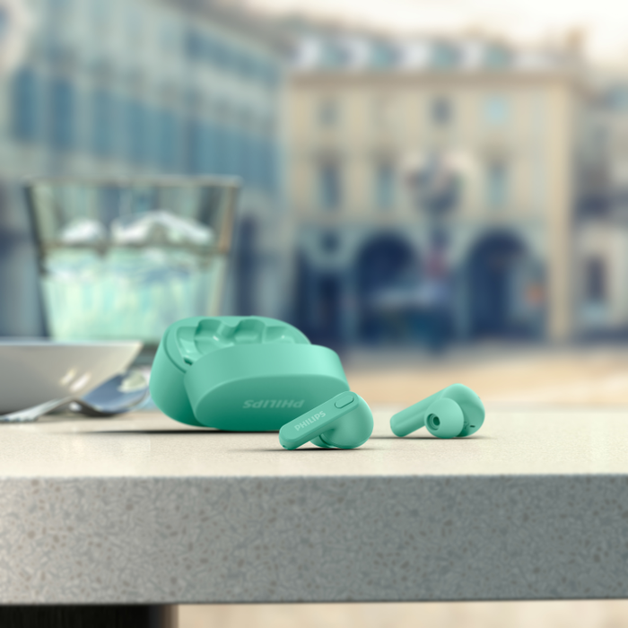 Philips TAT2206GR/00 Auriculares True Wireless Stereo (TWS) Bluetooth para Llamadas/Música, Intraurales, Turquesa