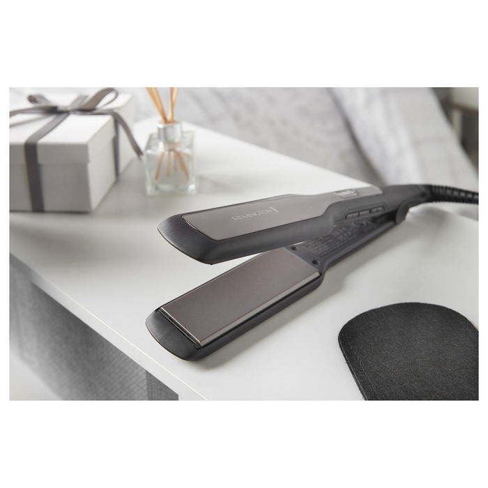 Remington S5525 Pro Ceramic Extra Plancha de Pelo con Calentador Cerámico PTC, 4.5 cm, 150-230 °C, Calentamiento 15 s, Pantalla, Negro