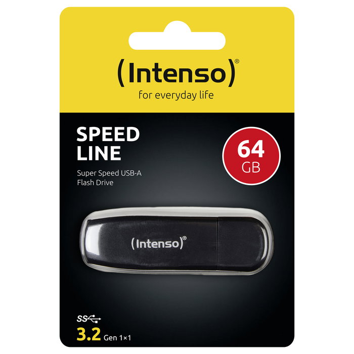 Intenso Memoria USB Speed Line 64GB Negro