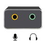 Ewent EC1645 Adaptador de Audio USB Tipo C con 2 Jacks de 3,5 mm