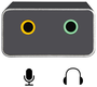 Ewent EC1645 Adaptador de Audio USB Tipo C con 2 Jacks de 3,5 mm