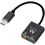 Ewent ec1645 tarjeta de audio usb ewent tarjeta de sonido usb tipo c con 2 jack de 3,5 mm