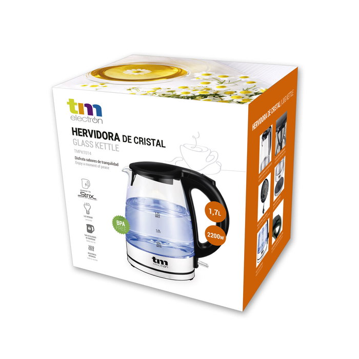 Hervidor TM Electron 1,7 L Cristal Vidrio de Borosilicato Hervidor TM Electron 1,7 L Cristal Vidrio de Borosilicato