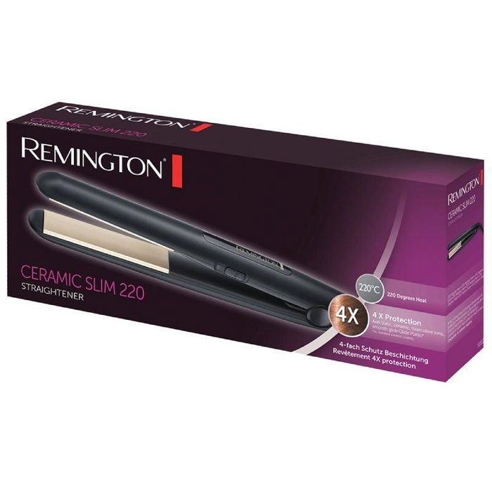 REMINGTON Plancha de Pelo Ceramic Slim, con placas de cerámica, ideal para alisar y dar brillo al cabello, herramienta de estilo profesional para el hogar