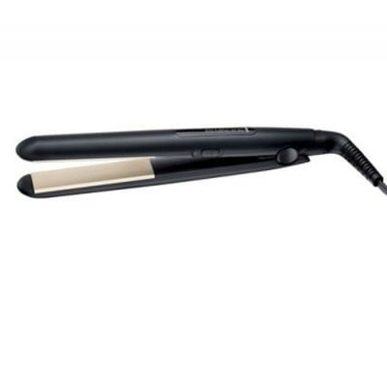 Remington Ceramic Slim S1510, Plancha de pelo negra con placas doradas