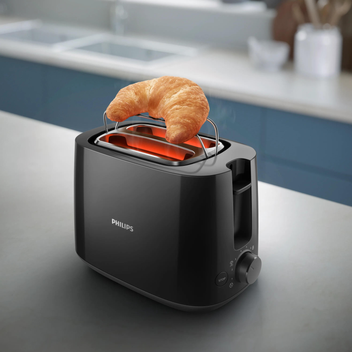 Philips Daily Collection HD2581/90 Tostadora de 2 Ranuras, Negra Philips Daily Collection HD2581/90 Tostadora de 2 Ranuras, Negra