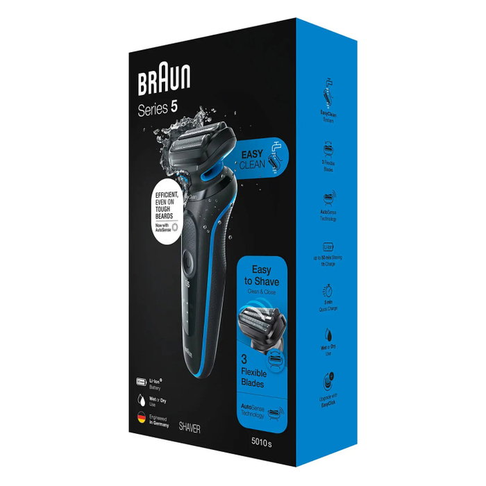 Braun Series 5 51-B1000s Máquina de Afeitar de Láminas Recargable, Cortadora de Precisión, Uso en Mojado y Seco, 50 Minutos de Autonomía Braun Series 5 51-B1000s Máquina de Afeitar de Láminas Recargable, Cortadora de Precisión, Uso en Mojado y Seco, 50 Minutos de Autonomía