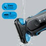 Braun Serie 5 51-B1000s Afeitadora Eléctrica Negro/Azul con Cabezal Lavable Autonomía 50 min