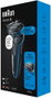Braun Serie 5 51-B1000s Afeitadora Eléctrica Negro/Azul con Cabezal Lavable Autonomía 50 min