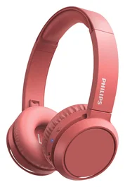 Philips Auriculares Diadema Inalámbricos Bluetooth 5.0 TAH4205RD/00, Con Micrófono Integrado, Supraaural, Plegable, Batería 29h, Color Rojo