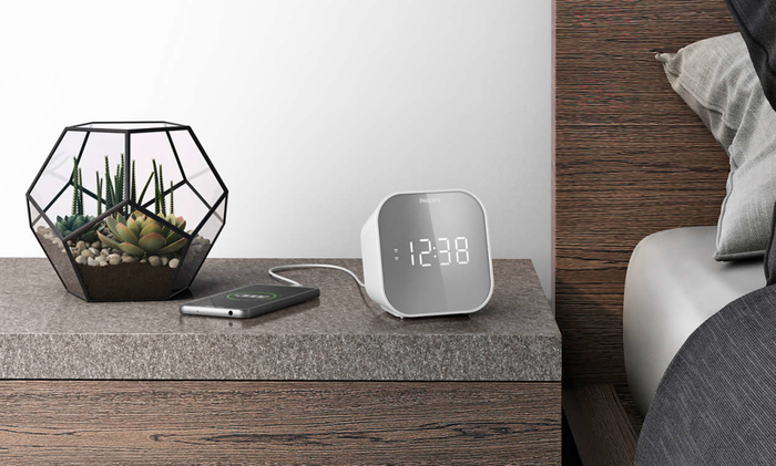 Philips TAR4406/12 Reloj despertador digital Blanco con Radio FM y Puerto USB Philips TAR4406/12 Reloj despertador digital Blanco con Radio FM y Puerto USB