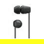 SONY WI-C100 Auriculares Intraurales Inalámbricos Bluetooth 5.0, IPX4, 25h Batería, Micrófono Integrado, USB-C, Negro