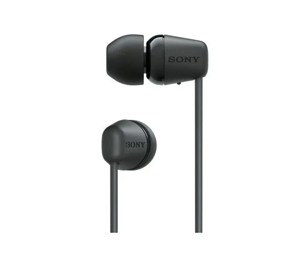 Sony WI-C100 Auriculares Inalambricos Negro, 25 Horas de Autonomía, IPX4, Bluetooth 5.0