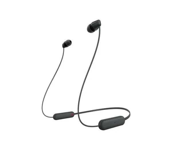 Sony WI-C100 Auriculares Inalambricos Negro, 25 Horas de Autonomía, IPX4, Bluetooth 5.0