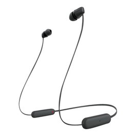 Sony WI-C100 Auriculares Inalambricos Negro, 25 Horas de Autonomía, IPX4, Bluetooth 5.0