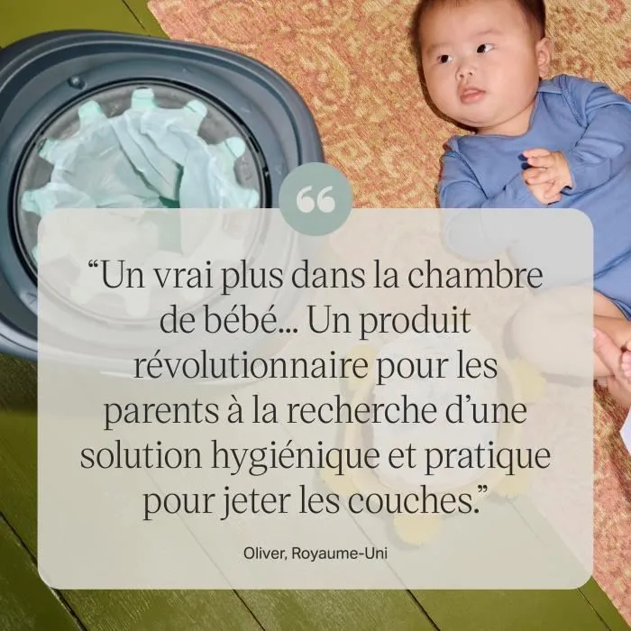 Tommee Tippee - Paquete de inicio - Papelera + 12 recargas - Tec Sangenic Twist and Click - Blanco