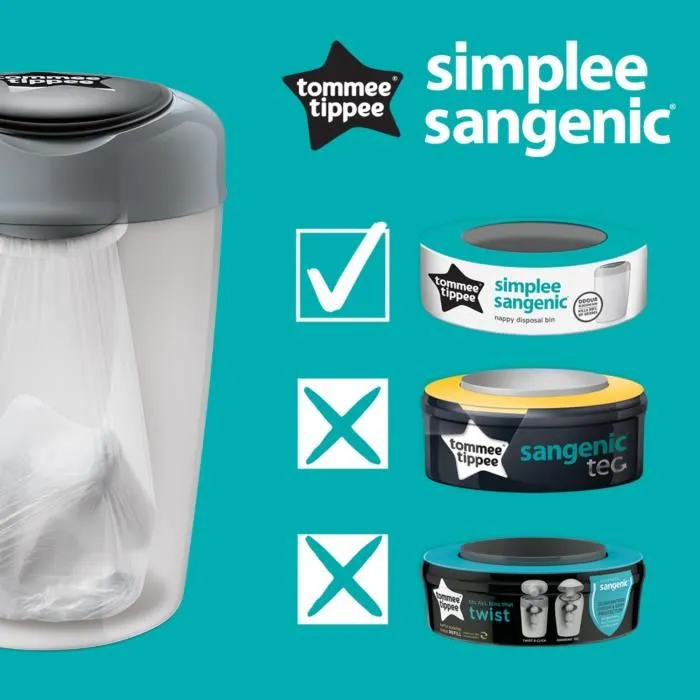 Tommee Tippee Sangenic Recambios Multipack x6 para Contenedores Sangenic SIMPLEE