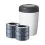 Tommee Tippee Simplee Sangenic Starter Pack - 1 Bandeja + 6 Recargas - Elimina Olores y Contaminación