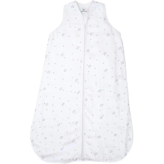 Domiva Saco de dormir de muselina de bambú - 0-6m 70cm - Estampado de estrellas Domiva Saco de dormir de muselina de bambú - 0-6m 70cm - Estampado de estrellas