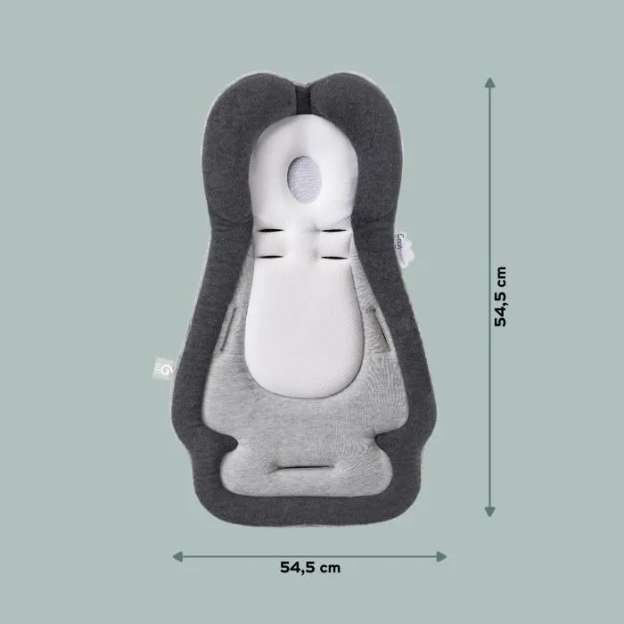 Babymoov Cosymorpho Smokey Reposacabezas Ergonómico para Bebé con Tejido Ultra Suave Transpirable para Cabeza y Espalda