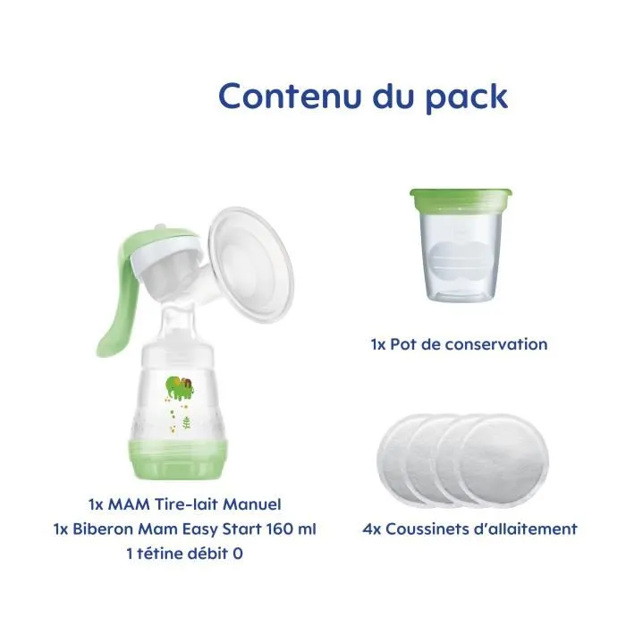 Mam Kit Extractor de Leche Manual + Kit de Lactancia Materna