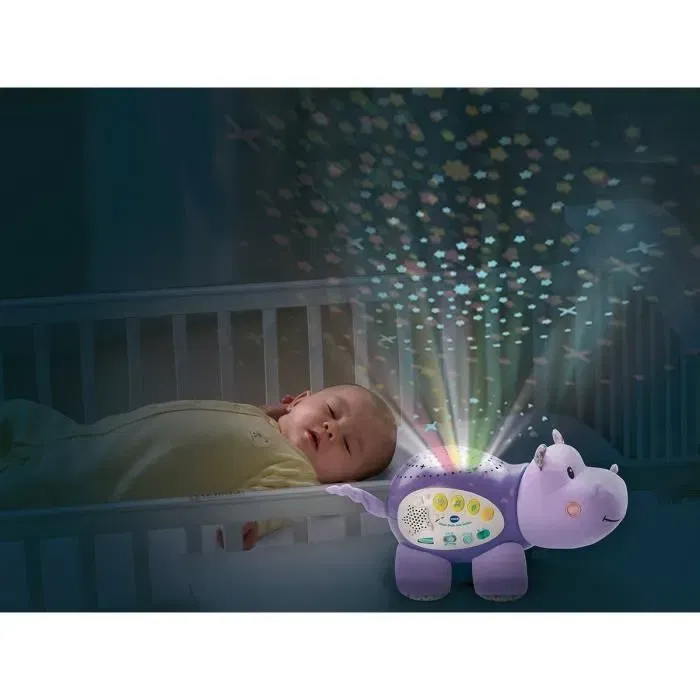 Vtech Baby Hippo Dodo Noche estrellada Luz Nocturna Musical Proyección Cielo Estrellado Sensor de Sonido para Recién Nacidos