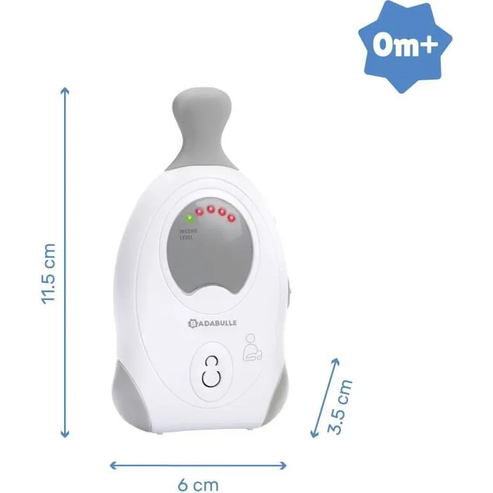 Badabulle Vigilabebés Babyphone Online 300m + con Alcance Amplio y Funciones Esenciales