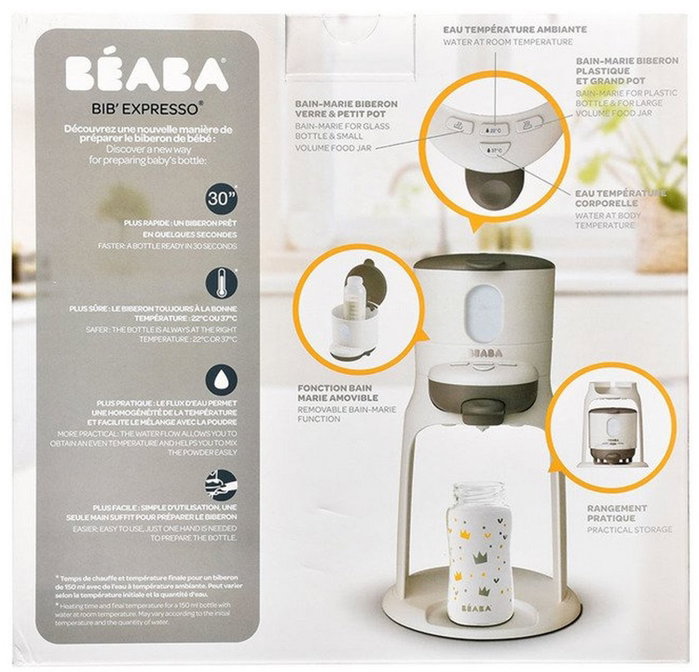 Beaba Bib'expresso Blanco / gris Beaba Bib'expresso Blanco / gris