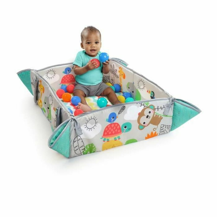 Bright Starts Tapete de Juego 5 en 1 Tropical con Piscina de Pelotas y Juguetes Interactivos Bright Starts Tapete de Juego 5 en 1 Tropical con Piscina de Pelotas y Juguetes Interactivos