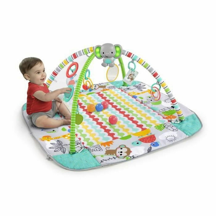 Bright Starts Tapete de Juego 5 en 1 Tropical con Piscina de Pelotas y Juguetes Interactivos Bright Starts Tapete de Juego 5 en 1 Tropical con Piscina de Pelotas y Juguetes Interactivos