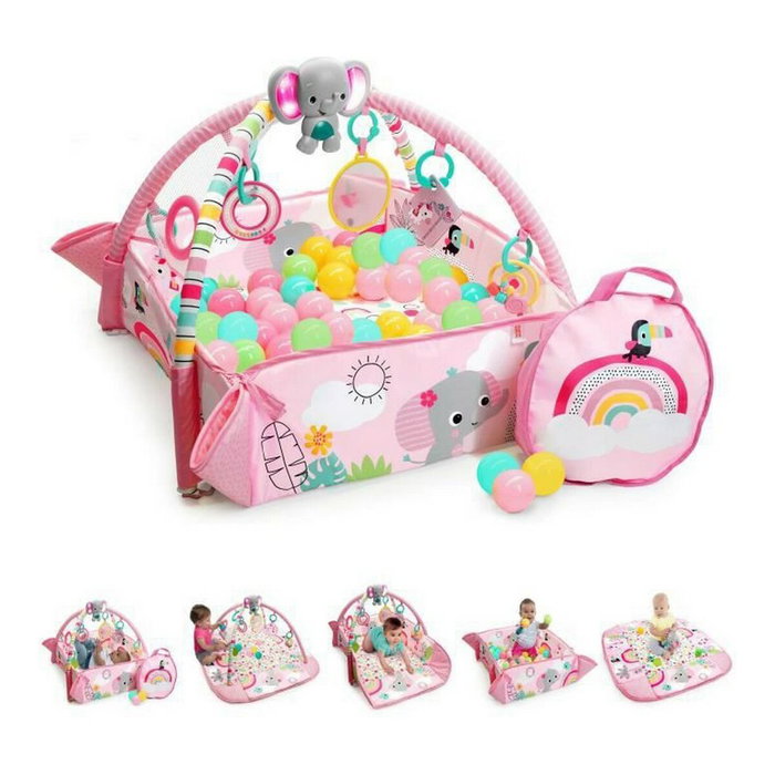 Parque de juegos Bright Starts Activity Gym Rosa 5 en 1 Arcoíris