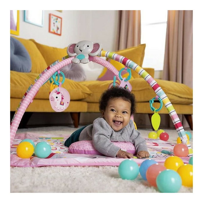 Parque de juegos Bright Starts Activity Gym Rosa 5 en 1 Arcoíris
