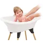Thermobaby KIT DE BAÑERA VASCO Lirio de los Valles Blanco con Pies y Manguera de Desagüe