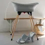 Thermobaby Pack Baño Vasco 5 En 1 Charm Gris con Tina, Pie, Desagüe, Tumbona y Termómetro