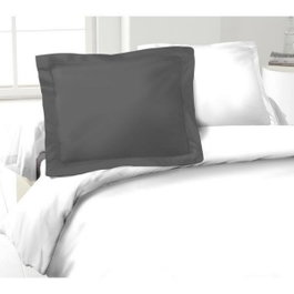Lovely Home Juego de 2 fundas de almohada 100% algodón 50x70 cm - gris oscuro