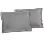 Lovely Home Juego de 2 fundas de almohada 100% Algodón 50x70 cm Gris Claro