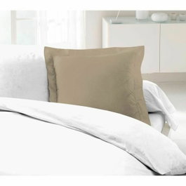 Lovely Home Juego de 2 fundas de almohada 100% algodón 63x63 cm - Beige