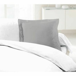 Lovely Home Juego de 2 fundas de almohada 100% algodón 63x63 cm - gris claro