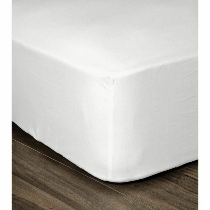 Lovely Home Sábana ajustable 100% algodón 160x200x25 cm blanco Lovely Home Sábana ajustable 100% algodón 160x200x25 cm blanco