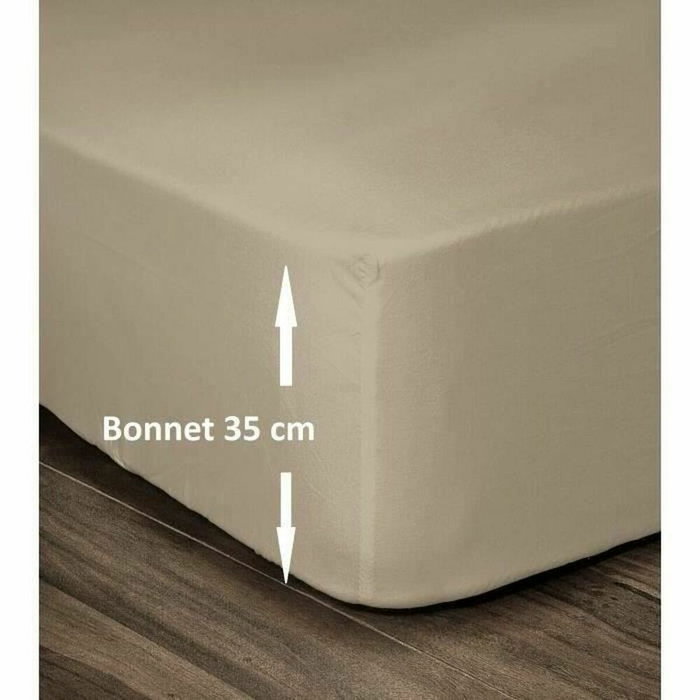 Lovely Home Sábana ajustable 160x200cm Beige con gorro de 35cm Lovely Home Sábana ajustable 160x200cm Beige con gorro de 35cm