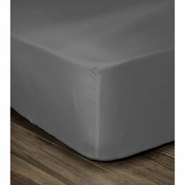 Lovely Home Sábana ajustable 100% algodón 140x190x30 cm gris oscuro