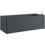 Stefanplast Caja de flores rectangular Natural Delux Antracita