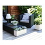 Eda Jardinera de Plástico Graphit Up Ceruse Blanco 57 L