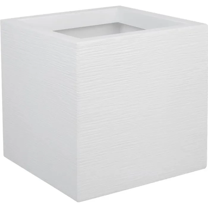 Eda Graphit Up Caja de flores cuadrada 21 L - 29.5 x 29.5 x 29.5 cm - Cerusie blanco Eda Graphit Up Caja de flores cuadrada 21 L - 29.5 x 29.5 x 29.5 cm - Cerusie blanco