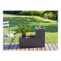 Eda Caja de Flores Cuadrada Graphit Up Gris Antracita 21 L