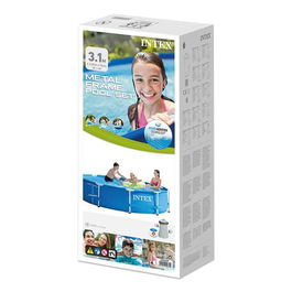 Intex Piscina Redonda Metal Frame con Depuradora de Cartucho, 4485 Litros, 305x76 cm