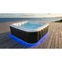Sunspa Spa Hinchable Cuadrado para 6 Plazas con Tira LED