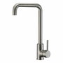 Edouard Rousseau Kiloo Grifo de cocina mezclador en acero inoxidable gris sin spray